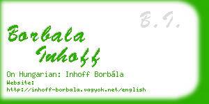 borbala inhoff business card